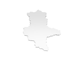 Fototapeta na wymiar 3D Karte Sachsen-Anhalt