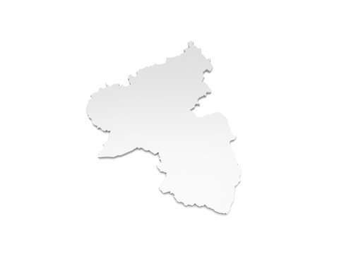 3D Karte Rheinland-Pfalz
