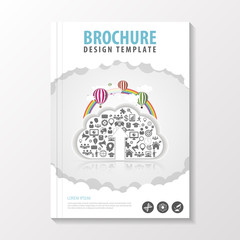 Flyer template. Cover Magazine. Brochure template. Business infographic. Vector illustration