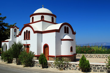 Fototapeta na wymiar Christliche Kirche von Agios Nikita, Nisyros, Griechenland 