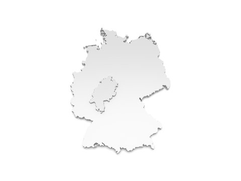 3D Karte Deutschland - Hessen