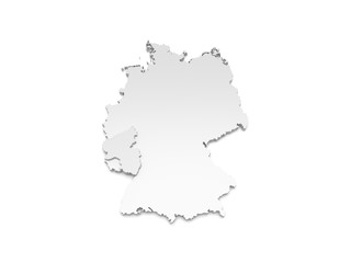 3D Karte Deutschland - Rheinland-Pfalz