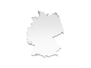 3D Karte Deutschland - Saarland