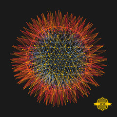 3d sphere. Technology concept. Vector illustration.