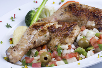 Grilled chicken steak