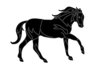 Fototapeta premium Horse tattoo (gallop)