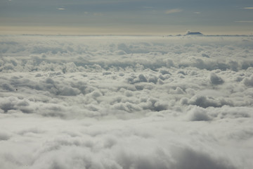 Clouds shot from the top of the mountain