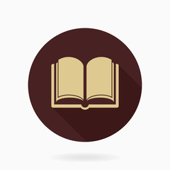 Fine  Flat Icon With Book