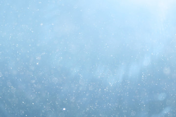 blue light background abstract bokeh light snow