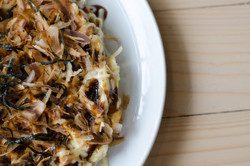 Japanese food okonomiyaki , Japanese pizza