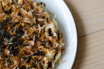 Japanese food okonomiyaki , Japanese pizza