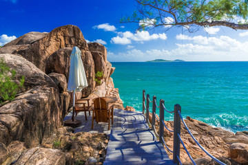 Fototapeta premium Paradise coast of tropical island
