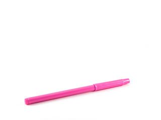 Pink pen isolated