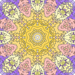 Abstract mandala. Floral ornamental border . Round pattern, oriental style. Decor for your design, lace ornament. Vector illustration.