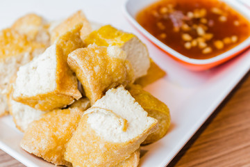 Fried Tofu with sweet souce