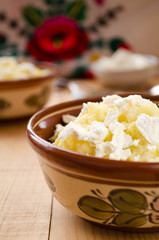Traditional Ukrainian millet-porridge with butter andcheese