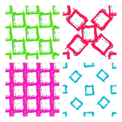 Abstract geometric spotty square seamless pattern. Modern repeating background texture.