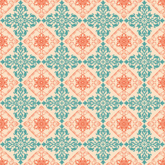 background pattern wallpaper in vintage style, tile pattern design vector art