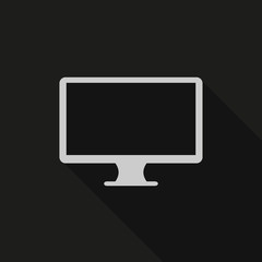 Flat icon of monitor