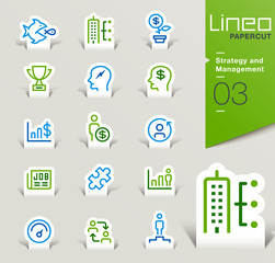 Lineo Papercut - Strategy and Management outline icons