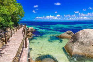 Paradise beach on tropical island