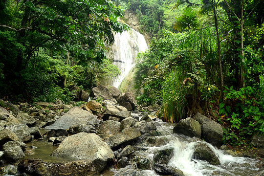 Waterfalls and river photo image