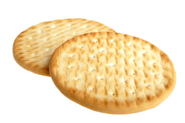 Butter biscuits on a white background