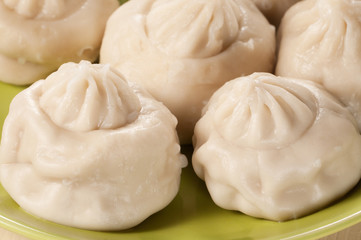 Fototapeta na wymiar Manty - oriental dumplings