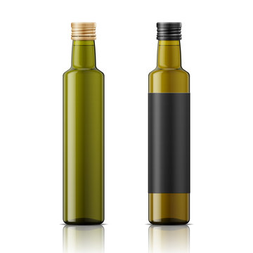 Olive oil bottle template with screw cap.