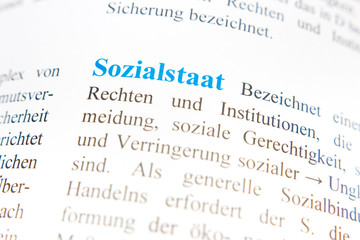 Fototapeta premium Definition: Sozialstaat