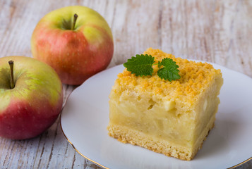 Homemade apple pie, dessert ready to eat