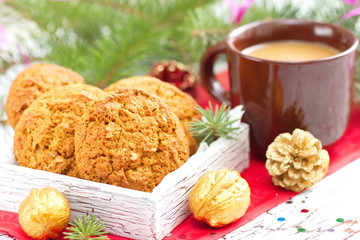 Christmas cookies and coffee