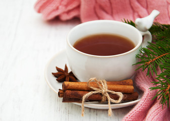 Hot christmas tea