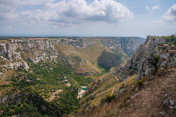 Panoramic views of the lakes of Avola in Sicily