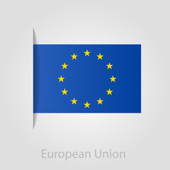 European Union flag, vector illustration