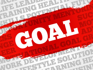 Goal word cloud, business concept