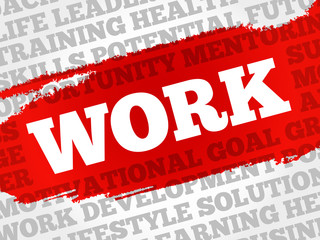 Work word cloud, business concept