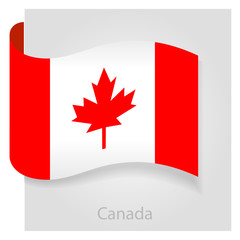 Canada flag, vector illustration