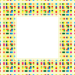 multicolored dots border