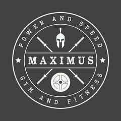Gym logo in vintage style.