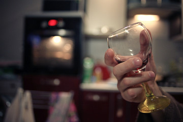 blurred background in restaurant