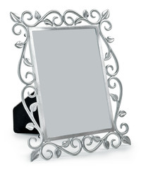 Decorative silver metal frame