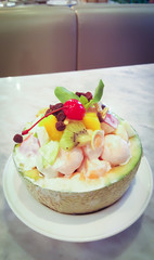 fresh vegetable and fruit salad