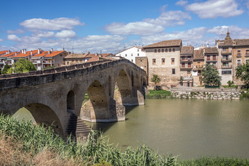 Famous bridge of Puente la Reina on the Camino de Santiago