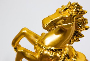 Obraz premium Golden horse talisman for success in job 
