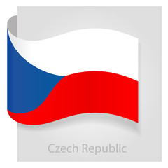 Czech Republic flag, vector illustration
