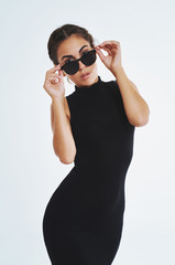 Stylish curvaceous young woman