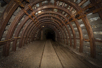Fototapeta na wymiar The tunnels in the Owl Mountains - Poland
