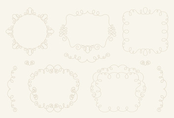 Set of 9 creative floral universal background with frames