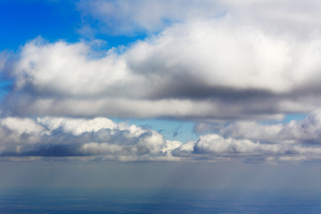 Fototapeta na wymiar White clouds aerial view natural background